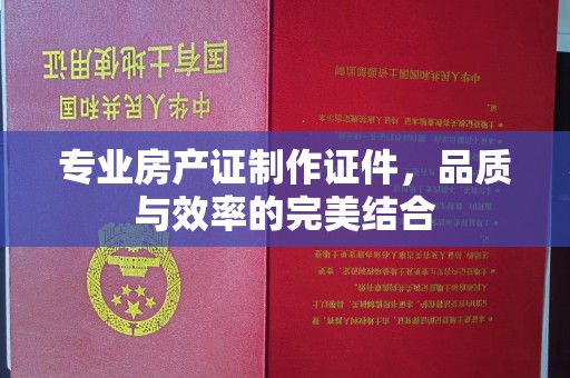 白朗专业房产证制作证件，品质与效率的完美结合