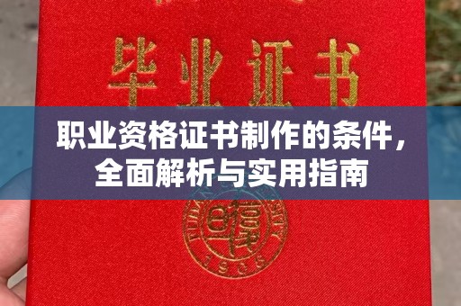 白朗职业资格证书制作的条件，全面解析与实用指南