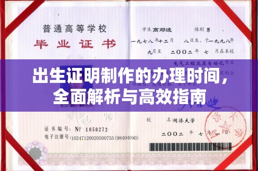 白朗出生证明制作的办理时间，全面解析与高效指南