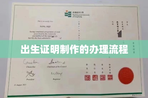 白朗出生证明制作的办理流程